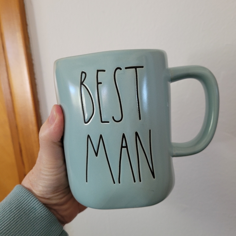 Best Man Blue Mug By RAE DUNN